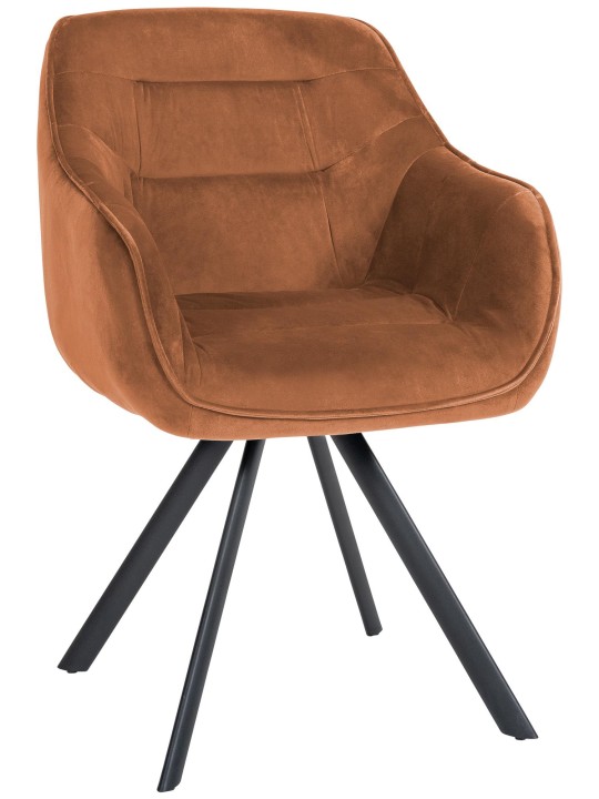 Silla Russel terciopelo, café Silla Russel terciopelo, café