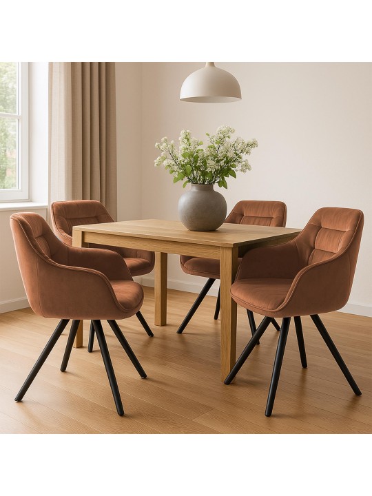 Silla Russel terciopelo, café Silla Russel terciopelo, café