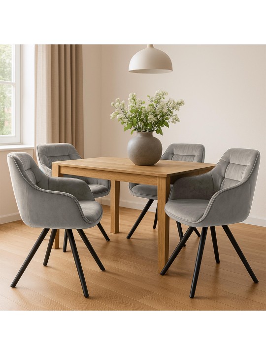 Silla Russel terciopelo, gris Silla Russel terciopelo, gris