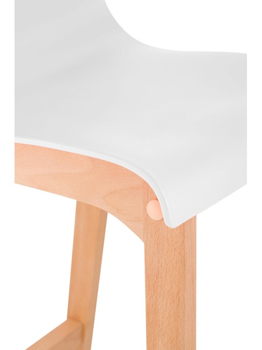 Taburete de bar Hoover Natura estructura de 4 pies, blanco Taburete de bar Hoover Natura estructura de 4 pies, blanco