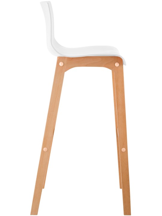 Taburete de bar Hoover Natura estructura de 4 pies, blanco Taburete de bar Hoover Natura estructura de 4 pies, blanco