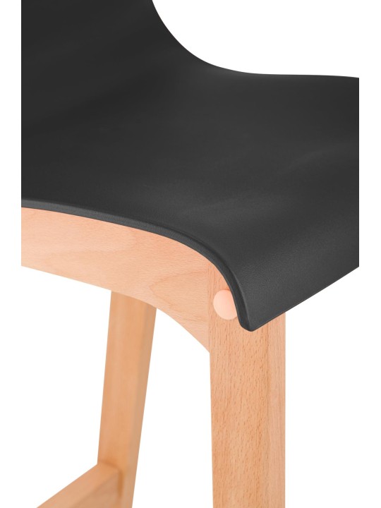 Taburete de bar Hoover Natura estructura de 4 pies, negro Taburete de bar Hoover Natura estructura de 4 pies, negro