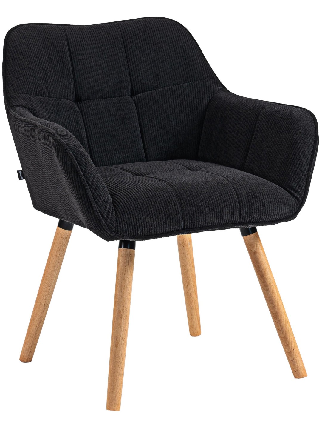 Silla de comedor Vienna Cord natura, negro