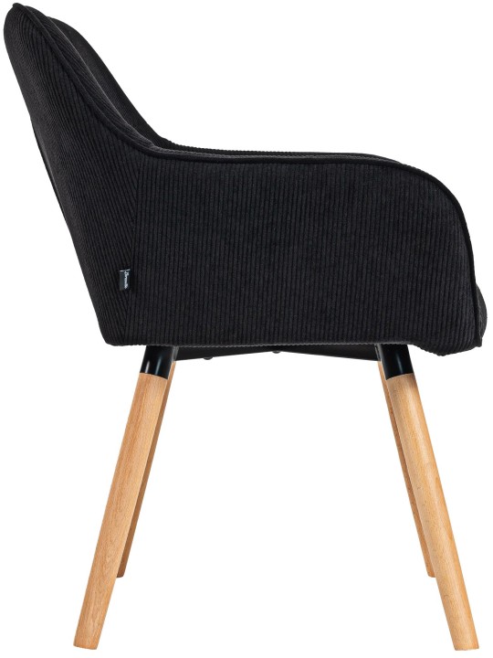 Silla de comedor Vienna Cord natura, negro