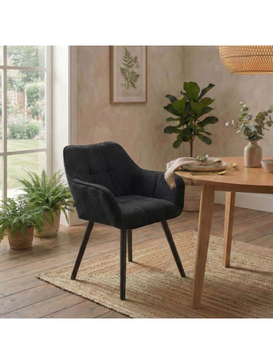Silla de comedor Vienna Cord, negro Silla de comedor Vienna Cord, negro
