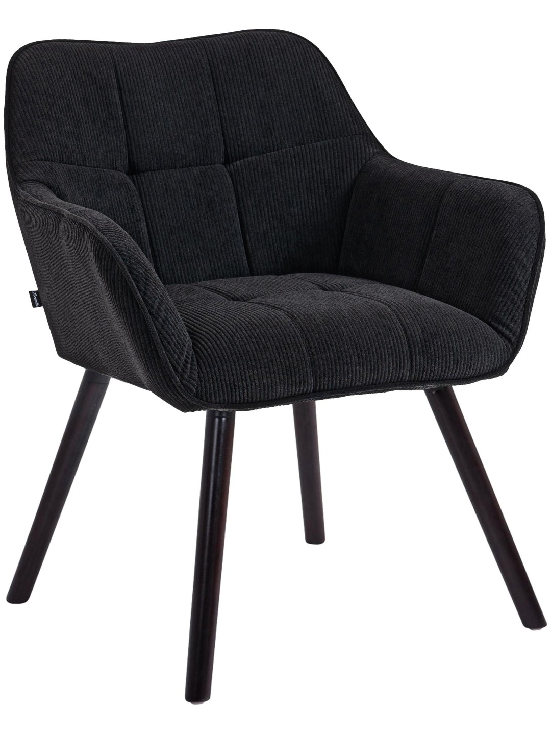 Silla de comedor Vienna Cord, negro